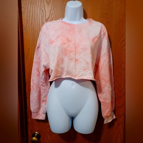 Cropped tie dye long sleeve shirt - Picture 1 of 6